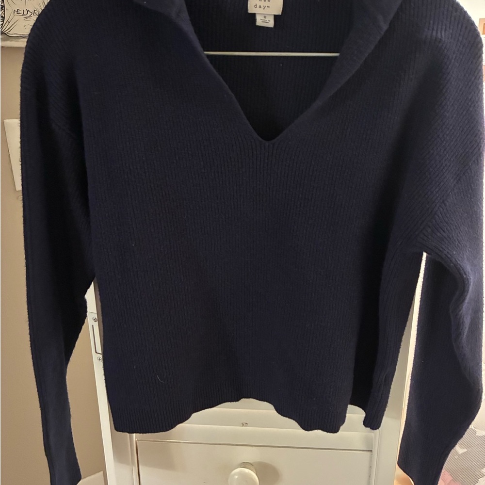 GAP Deep Blue V-Neck Women's Sweater